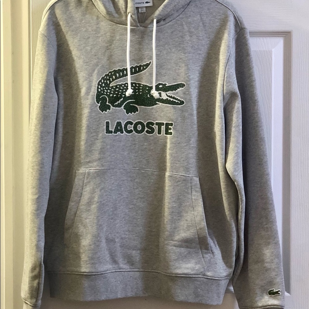 Lacoste Men Hooded Sweatshirt Size 5 (L)